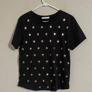South Parade gold star print short sleeve T-shirt small